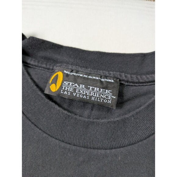 Vintage Star Trek The Experience Shirt Mens Large Black Las Vegas Hilton 1998 - Picture 3 of 8